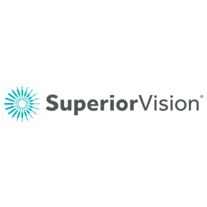 Superior Vision logo featuring a stylized blue burst graphic to the left of the words "Superior Vision" in bold gray letters.